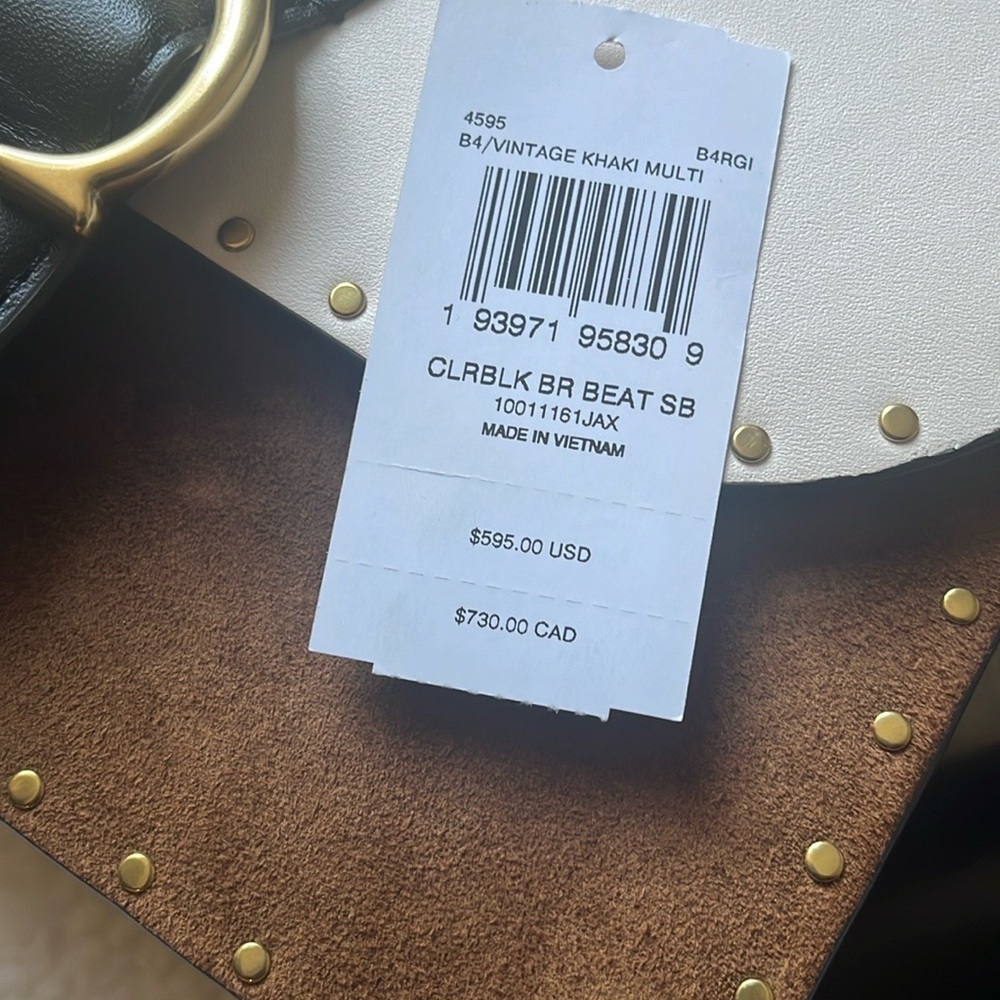 Color Block Crossbody Bag with Rivets - Picture 8 of 8